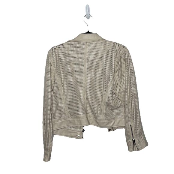 Anthropologie x Blank NYC Imelda Faux Leather Perforated Moto Jacket Size LP - Picture 7 of 9